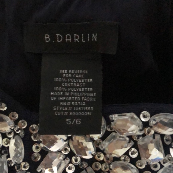 B. Darlin Navy Blue Evening Gown - Picture 7 of 7